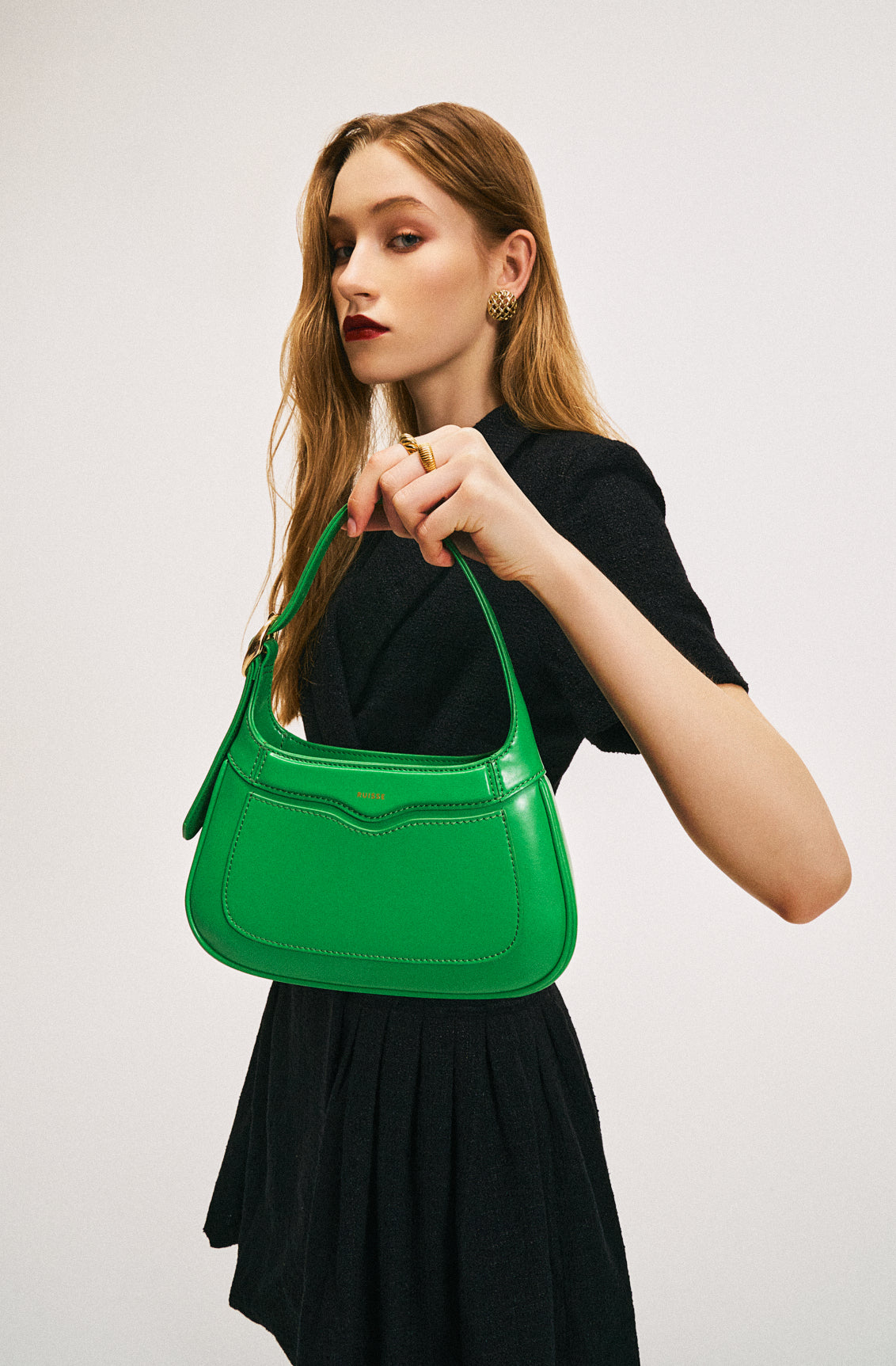 Freya Shoulder Bag - Grass Green – RUISSE